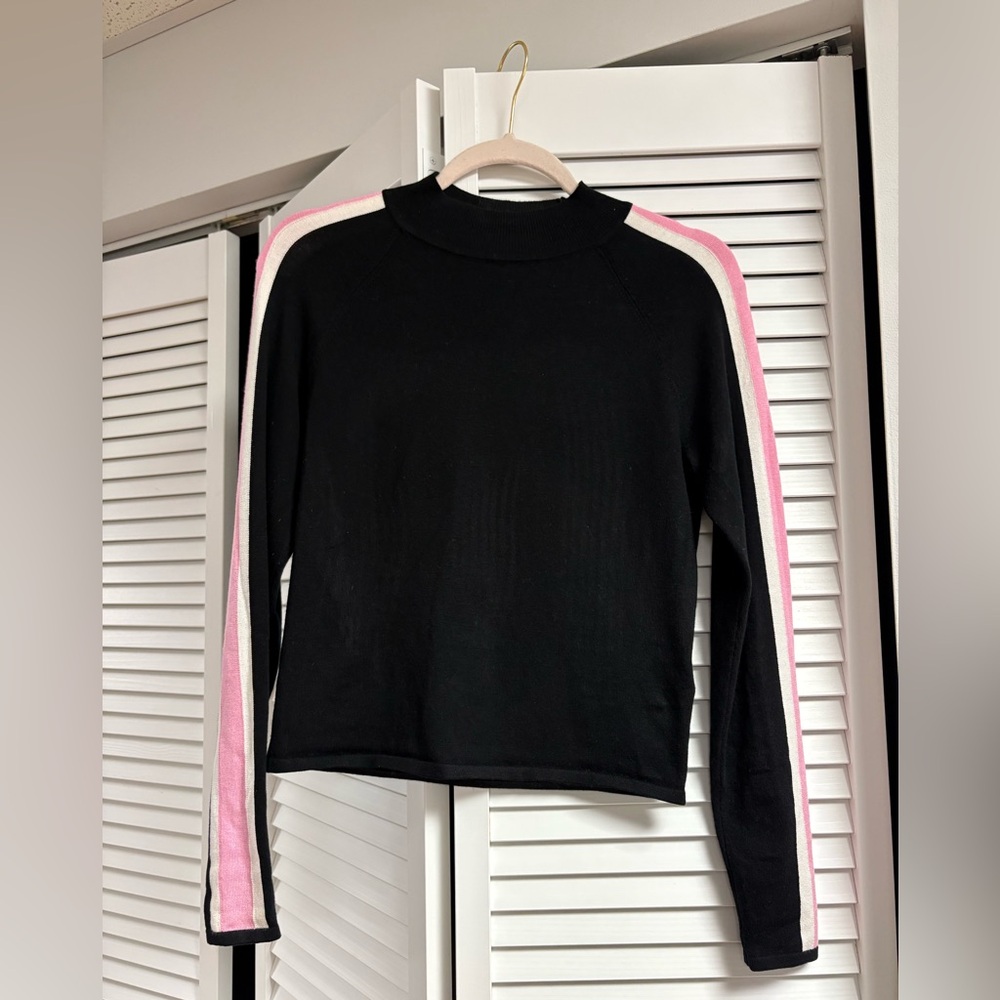 H&M Black Sweater with Pink Stripes